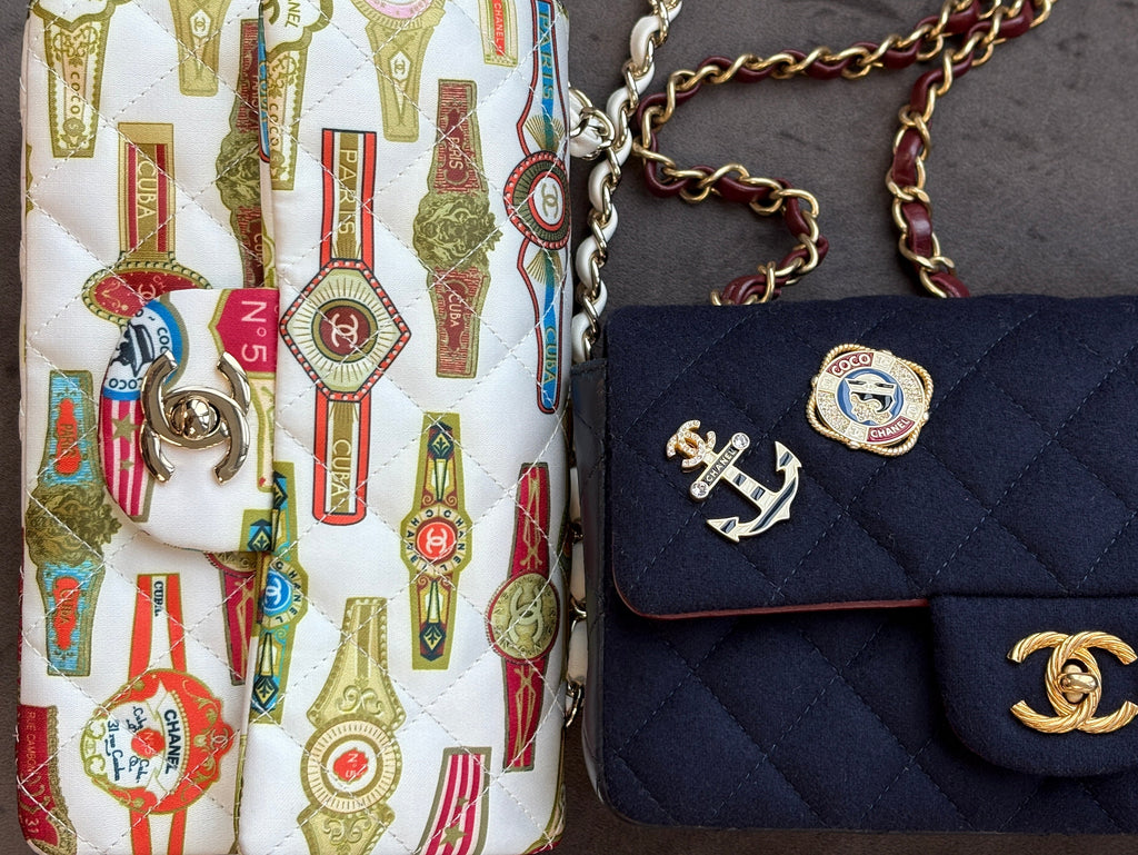 Vintage CHANEL Bags with Cuba Collection&Marine Charm