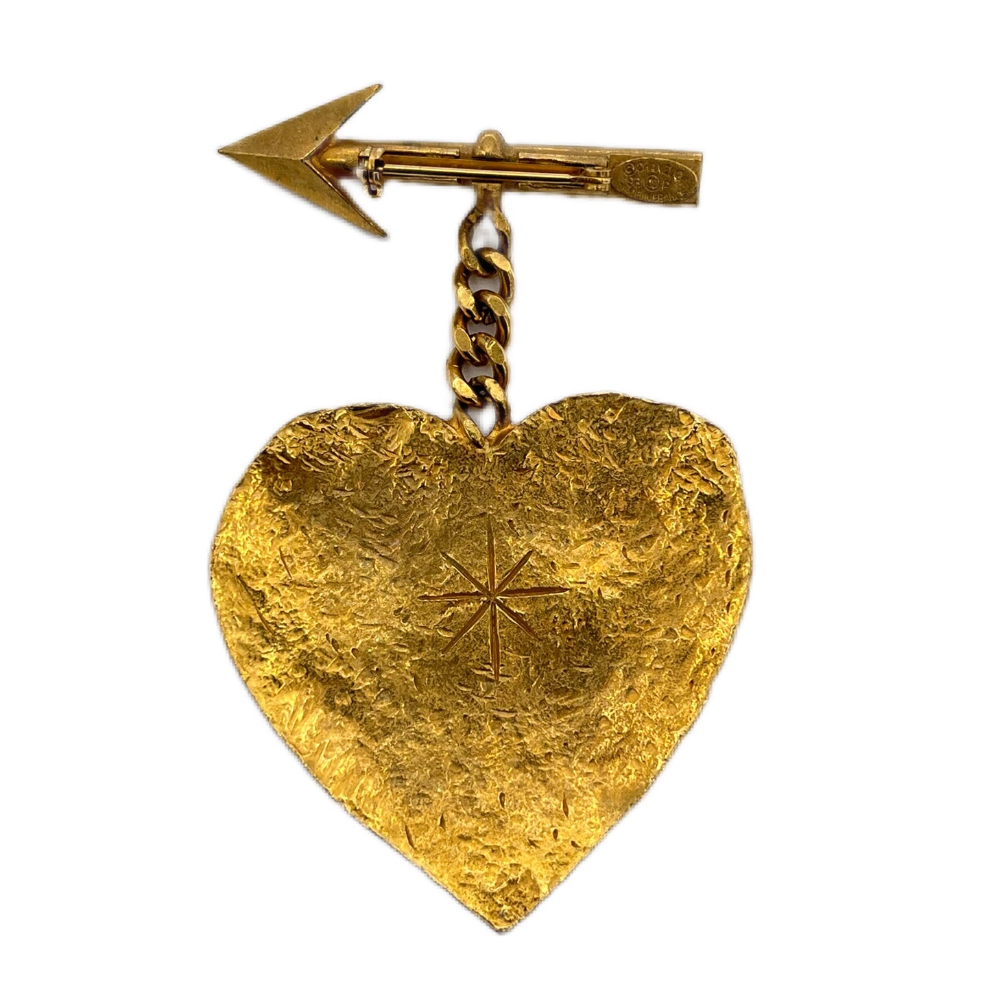 CHANEL VINTAGE BROOCH HEART ARROW ACCESSORY 93P 90198108