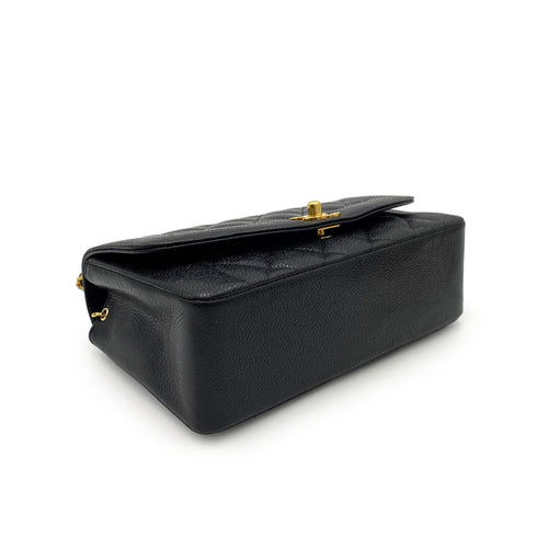 CHANEL VINTAGE DIANA SMALL CHAIN SHOULDER BAG BLACK CAVIAR SKIN 90181759 - PURPOSE