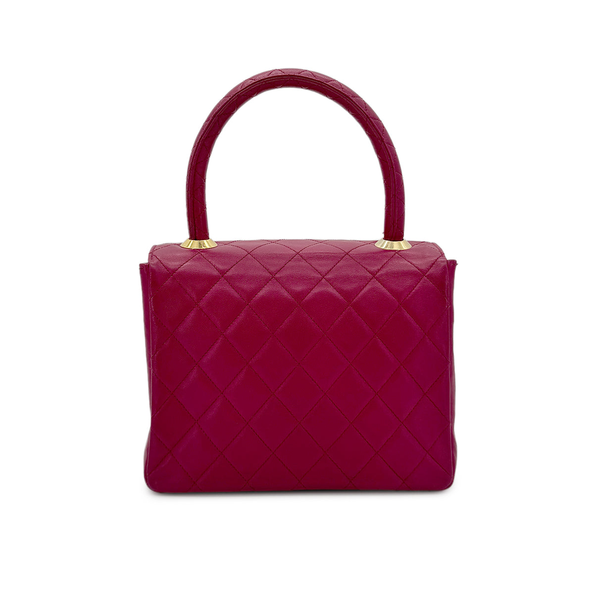 CHANEL VINTAGE HAND BAG PINK LAMB SKIN 90185101