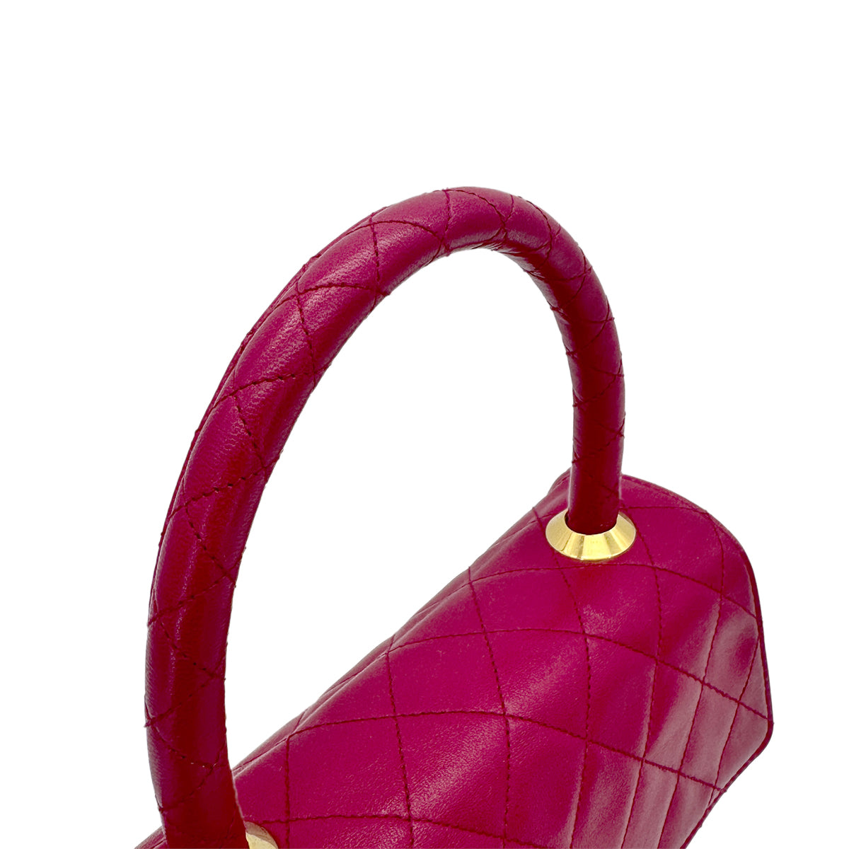 CHANEL VINTAGE HAND BAG PINK LAMB SKIN 90185101