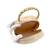 CHANEL VINTAGE ROUND VANITY HAND BAG BEIGE ENAMEL 90187902 - PURPOSE