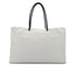 CHANEL VINTAGE ESSENTIAL TOTE HAND BAG WHITE CALF LEATHER 90198155