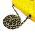 CHANEL VINTAGE CHAIN SHUOLDER BAG BYCOLOR YELLOW BLACK SEQUINS CANVAS 90201185 - PURPOSE