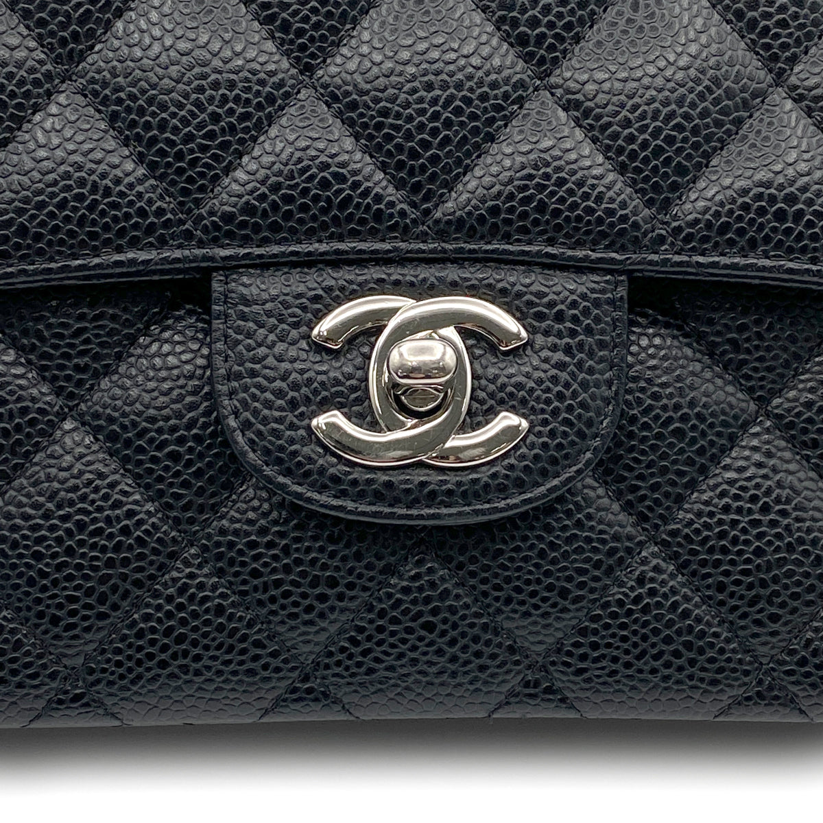 CHANEL CLASSIC FLAP SMALL CHAIN SHOULDER BAG BLACK CAVIAR SKIN SHW 90202733
