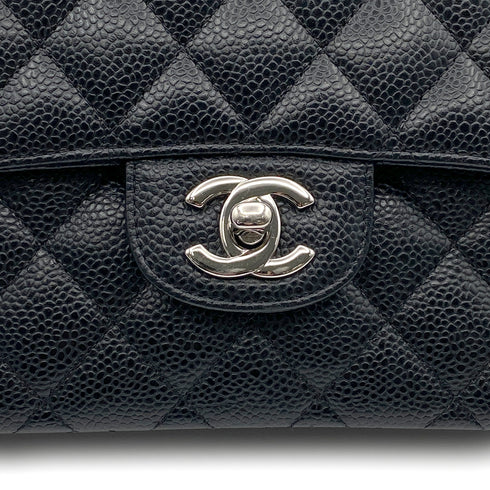 CHANEL CLASSIC FLAP SMALL CHAIN SHOULDER BAG BLACK CAVIAR SKIN SHW 90202733 - PURPOSE