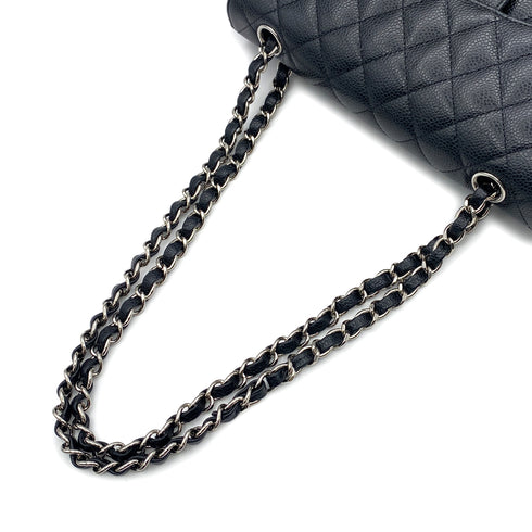CHANEL CLASSIC FLAP SMALL CHAIN SHOULDER BAG BLACK CAVIAR SKIN SHW 90202733 - PURPOSE