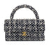 CHANEL VINTAGE PARENT-CHILD BAG PARENT ONLY BLACK TWEED × SEQUIN 90204188 - PURPOSE