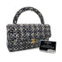 CHANEL VINTAGE PARENT-CHILD BAG PARENT ONLY BLACK TWEED × SEQUIN 90204188 - PURPOSE