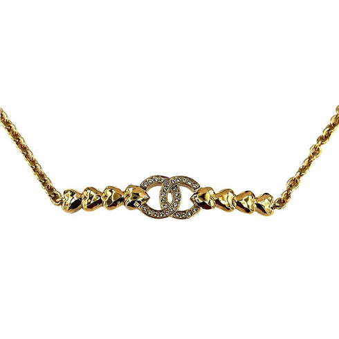 CHANEL CHOKER NECKLACE COCOMARK RHINESTONE ACCESSORY B23P 90206475 - PURPOSE