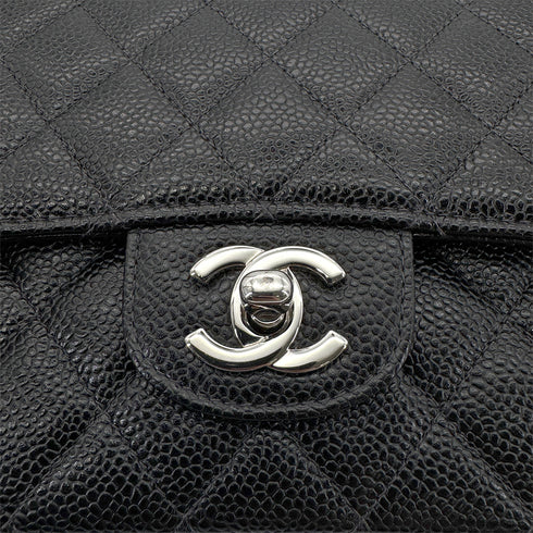 CHANEL VINTAGE CLASSIC FLAP MEDIUM CHAIN SHOULDER BAG BLACK CAVIAR SKIN SHW 90207860 - PURPOSE