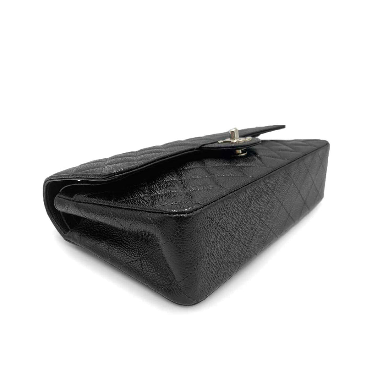 CHANEL VINTAGE CLASSIC FLAP MEDIUM CHAIN SHOULDER BAG BLACK CAVIAR SKIN SHW 90212711