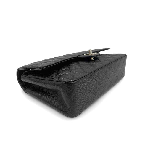 CHANEL VINTAGE CLASSIC FLAP MEDIUM CHAIN SHOULDER BAG BLACK CAVIAR SKIN SHW 90212711 - PURPOSE