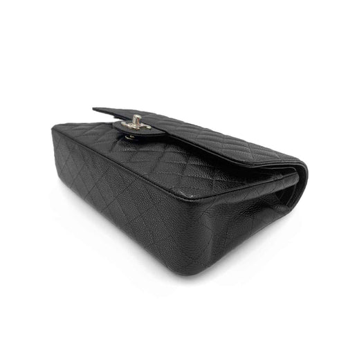 CHANEL VINTAGE CLASSIC FLAP MEDIUM CHAIN SHOULDER BAG BLACK CAVIAR SKIN SHW 90212711 - PURPOSE