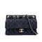 CHANEL VINTAGE CHAIN SHOULDER BAG BLUE DENIM 90212714