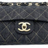 CHANEL VINTAGE CHAIN SHOULDER BAG BLUE DENIM 90212714