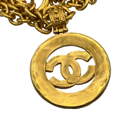 CHANEL VINTAGE NECKLACE COCOMARK ROUND COLORSTONE ACCESSORY 94A 90213284 - PURPOSE