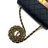 CHANEL VINTAGE WOOD FLAP CHAIN SHOULDER BAG BLACK CAVIAR SKIN 90213611