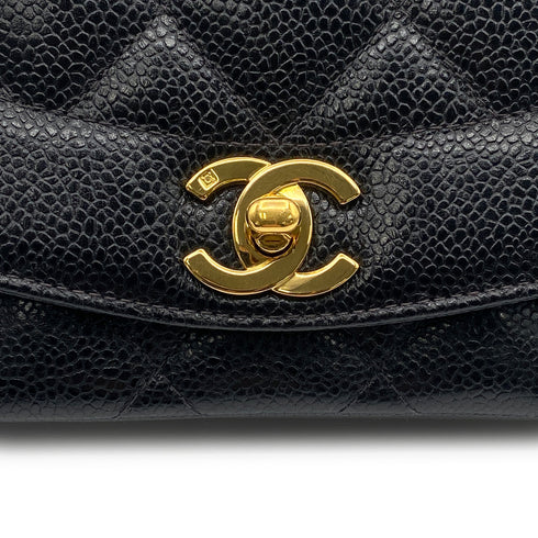 CHANEL VINTAGE DIANA SMALL CHAIN SHOULDER BAG BLACK CAVIAR SKIN 90213844 - PURPOSE