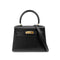 HERMES MINI KELLY 20 SELLER BLACK ARDENNES HAND SHOULDER BAG 〇U 90216546 - PURPOSE