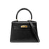HERMES MINI KELLY 20 SELLER BLACK ARDENNES HAND SHOULDER BAG 〇U 90216546 - PURPOSE