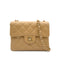 CHANEL VINTAGE MINI SQUARE 17 CHAIN SHOULDER BAG BEIGE CAVIAR SKIN 90220262