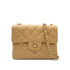 CHANEL VINTAGE MINI SQUARE 17 CHAIN SHOULDER BAG BEIGE CAVIAR SKIN 90220262