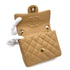 CHANEL VINTAGE MINI SQUARE 17 CHAIN SHOULDER BAG BEIGE CAVIAR SKIN 90220262