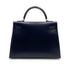 HERMES KELLY 32 SELLIER GUILLOCHE NAVY BOXCALF HAND SHOULDER BAG □G SHW 90221030 - PURPOSE