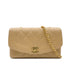 CHANEL VINTAGE DIANA SMALL CHAIN SHOULDER BAG BEIGE CAIVAR SKIN 90223306 - PURPOSE
