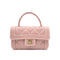 CHANEL VINTAGE WILDSTITCH HAND BAG PINK LAMB SKIN 90224533