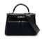 HERMES KELLY LAKIS 28 BLACK BOXCALF TOILE OFFICIER HAND SHOULDER BAG □J SHW 90224703 - PURPOSE