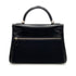 HERMES KELLY LAKIS 28 BLACK BOXCALF TOILE OFFICIER HAND SHOULDER BAG □J SHW 90224703 - PURPOSE