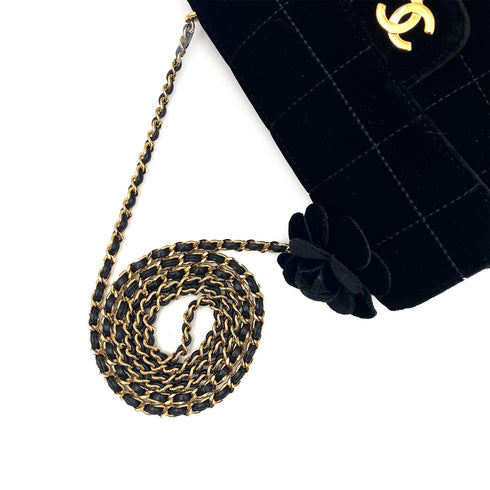 CHANEL VINTAGE MINI CHOCOLATE BAR BLACK VELOR 90225296 - PURPOSE