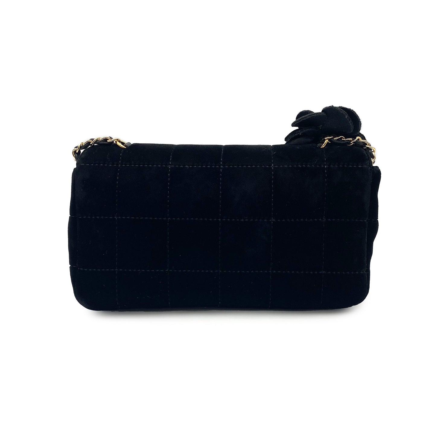 CHANEL VINTAGE MINI CHOCOLATE BAR BLACK VELOR 90225296