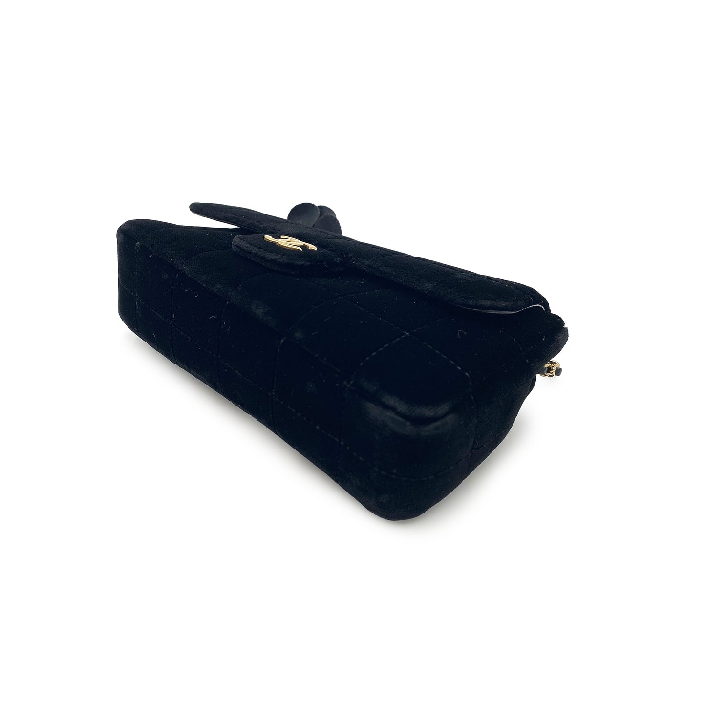 CHANEL VINTAGE MINI CHOCOLATE BAR BLACK VELOR 90225296