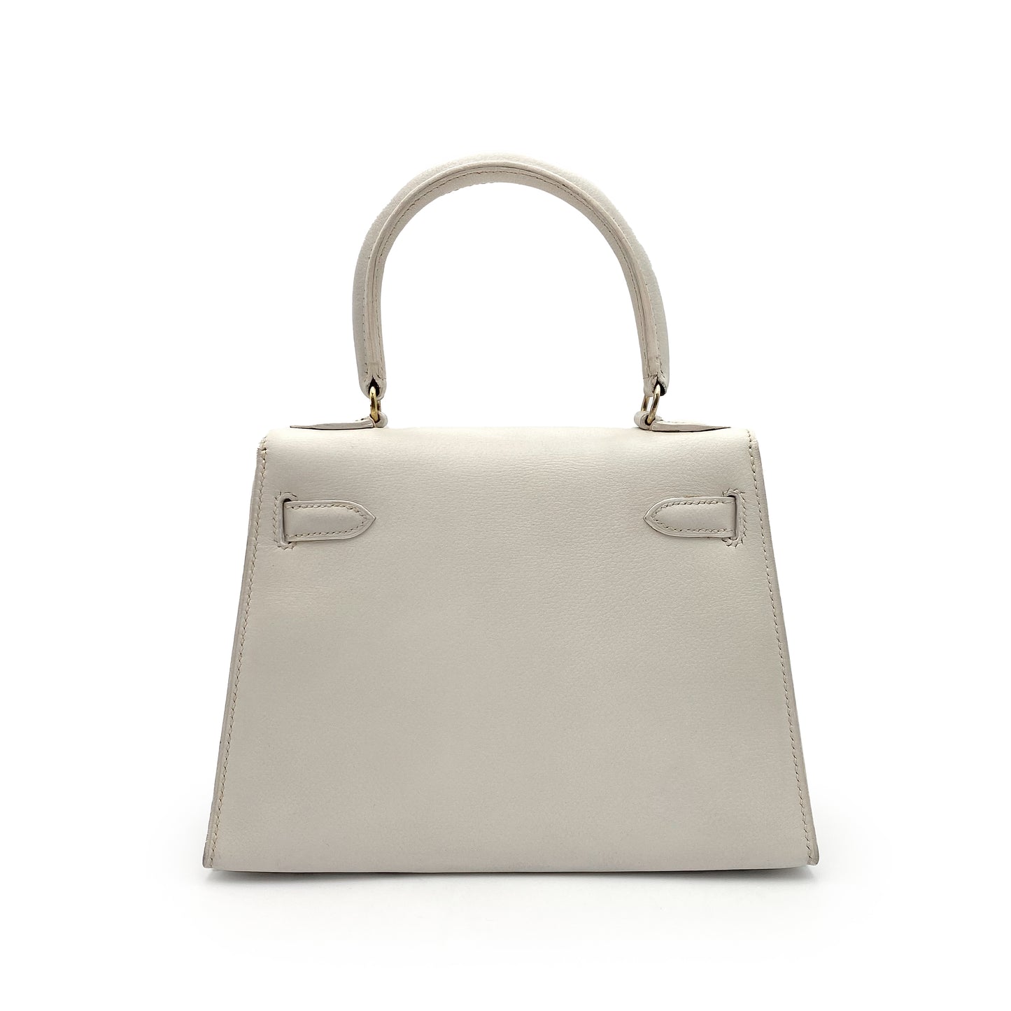 HERMES MINI KELLY 20 WHITE GRAINE HAND SHOULDER BAG 〇O 90227517