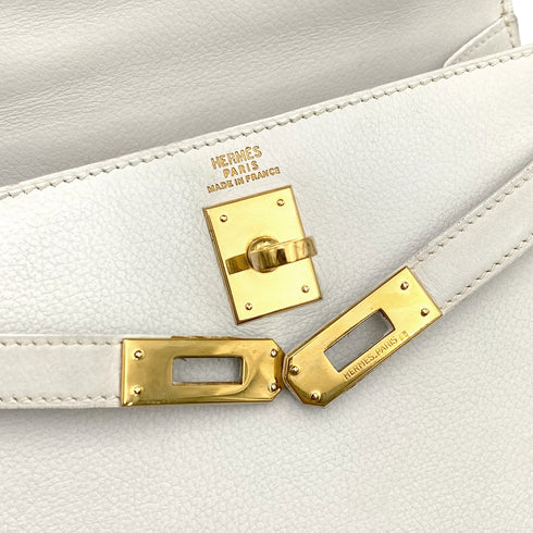 HERMES MINI KELLY 20 WHITE GRAINE HAND SHOULDER BAG 〇O 90227517 - PURPOSE
