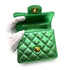 CHANEL VINTAGE PARENT-CHILD BAG METALLIC GREEN LAMB SKIN 90228454 - PURPOSE