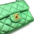 CHANEL VINTAGE PARENT-CHILD BAG METALLIC GREEN LAMB SKIN 90228454 - PURPOSE