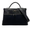 HERMES KELLY LAKIS 40 BLACK BOXCALF TOILE OFFICIER HAND SHOULDER BAG □H 90230404 - PURPOSE