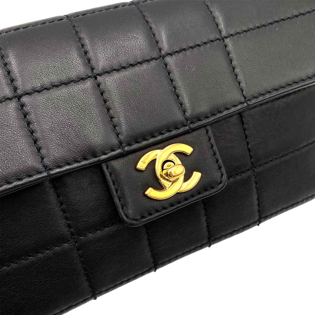 CHANEL VINTAGE CHAIN SHOULDER BAG BLACK LAMB SKIN 90230892