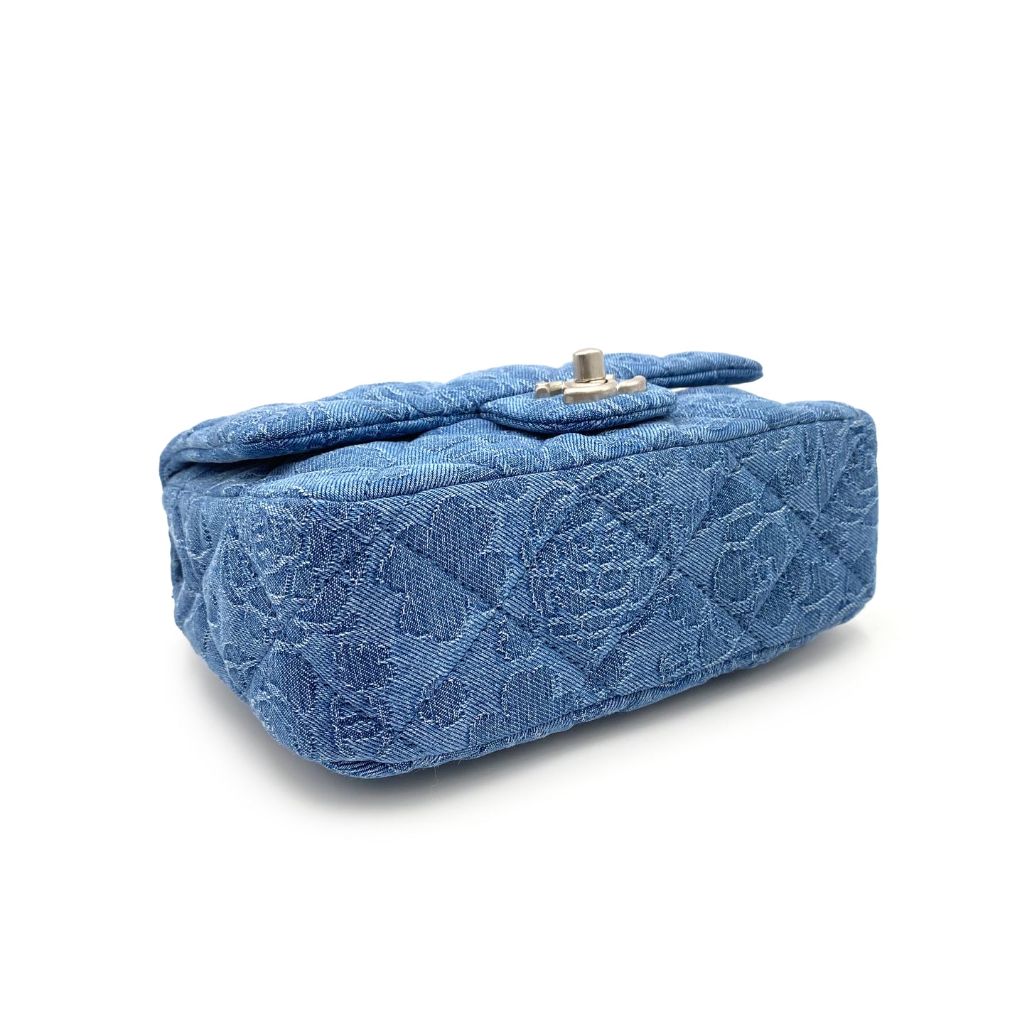 CHANEL MINI MATELASSE CHAIN SHOULDER BAG BLUE DENIM SHW 90231585