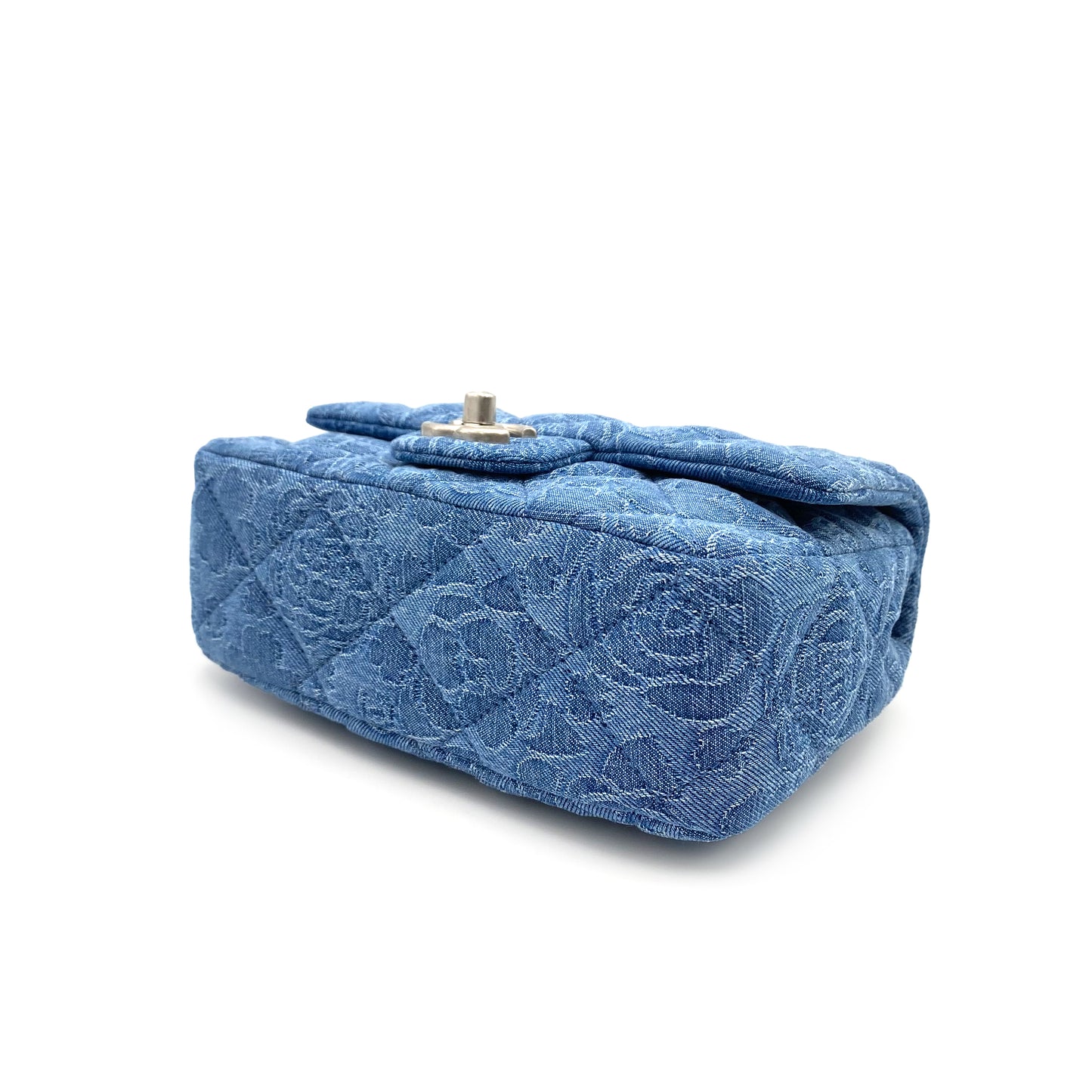 CHANEL MINI MATELASSE CHAIN SHOULDER BAG BLUE DENIM SHW 90231585