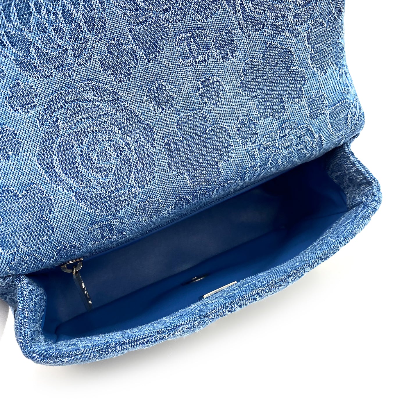 CHANEL MINI MATELASSE CHAIN SHOULDER BAG BLUE DENIM SHW 90231585