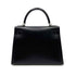 HERMES KELLY 28 SELLIER GUILLOCHE BLACK BOXCALF HAND SHOULDER BAG ▢G 90231896 - PURPOSE