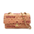 CHANEL VINTAGE CLASSIC FLAP MEDIUM CHAIN SHOULDER BAG PINK CANVAS 90232008 - PURPOSE