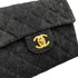 CHANEL VINTAGE MINI SQUARE 17 CHAIN SHOULDER BAG BLACK DENIM 90233432