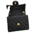 CHANEL VINTAGE MINI SQUARE 17 CHAIN SHOULDER BAG BLACK DENIM 90233432