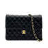 CHANEL VINTAGE SINGLE FLAP TURN LOCK CHAIN SHOULDER BAG BLACK LAMB SKIN 90233665 - PURPOSE